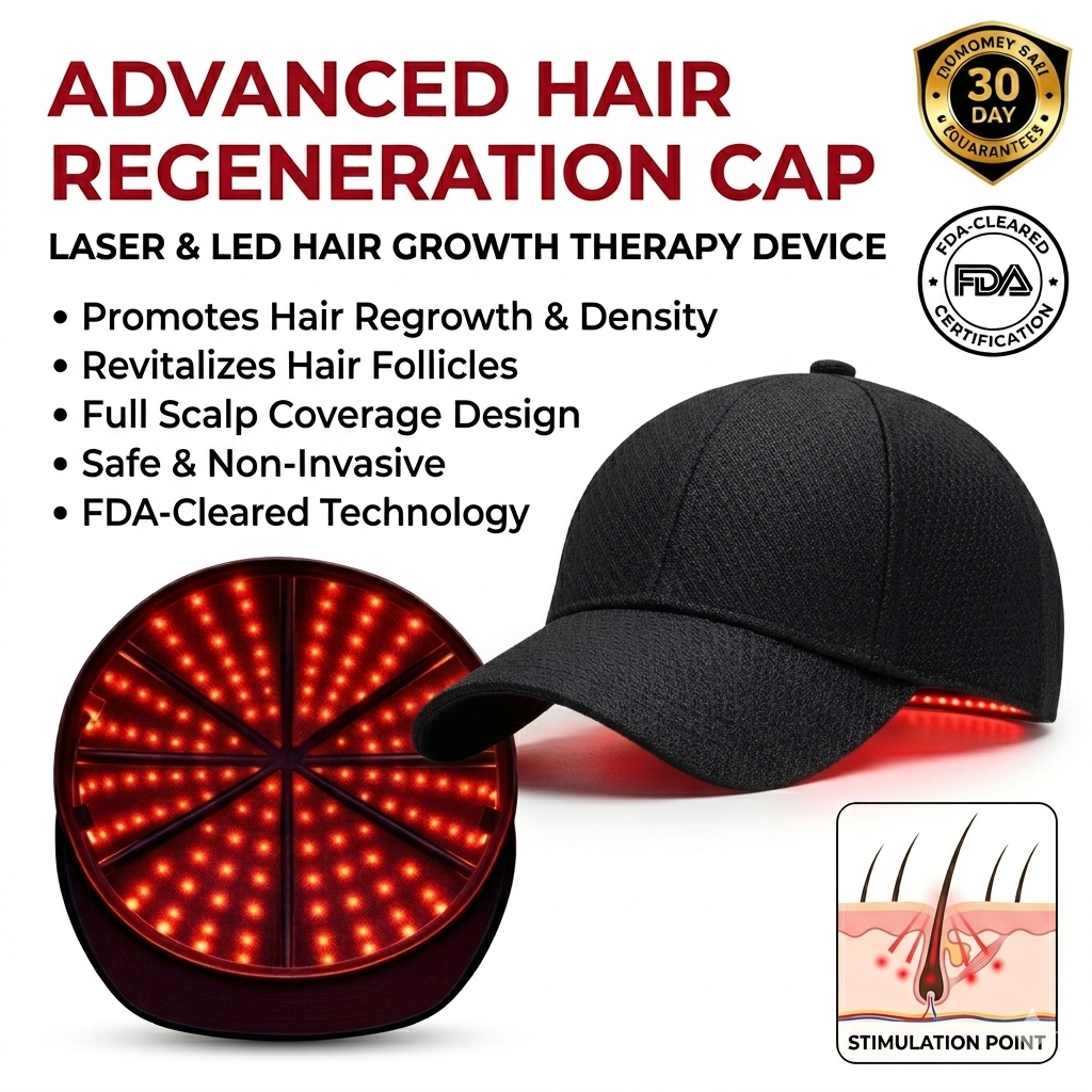 🔥Last Day:63% off 🔥 Red Light Therapy Regrowth Cap