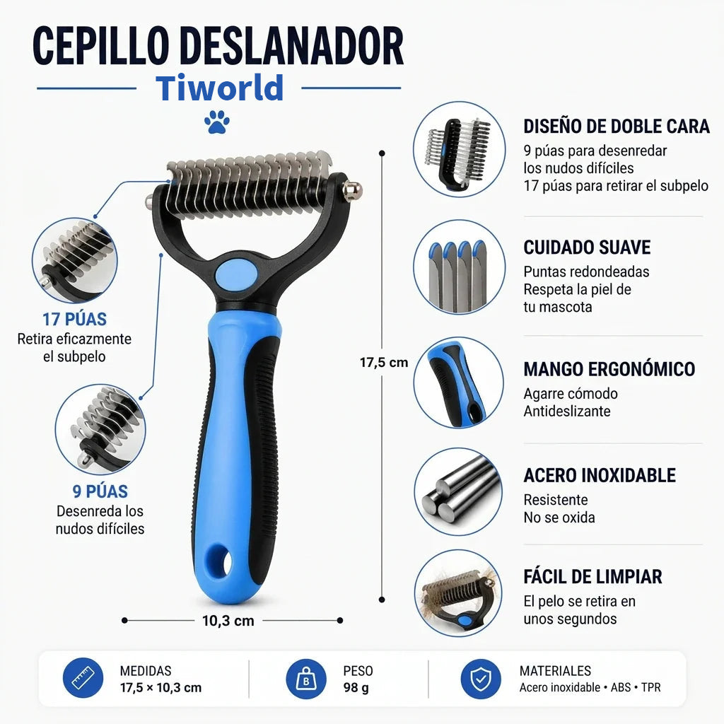 Tiworld™ - Retira el pelo muerto sin tirones