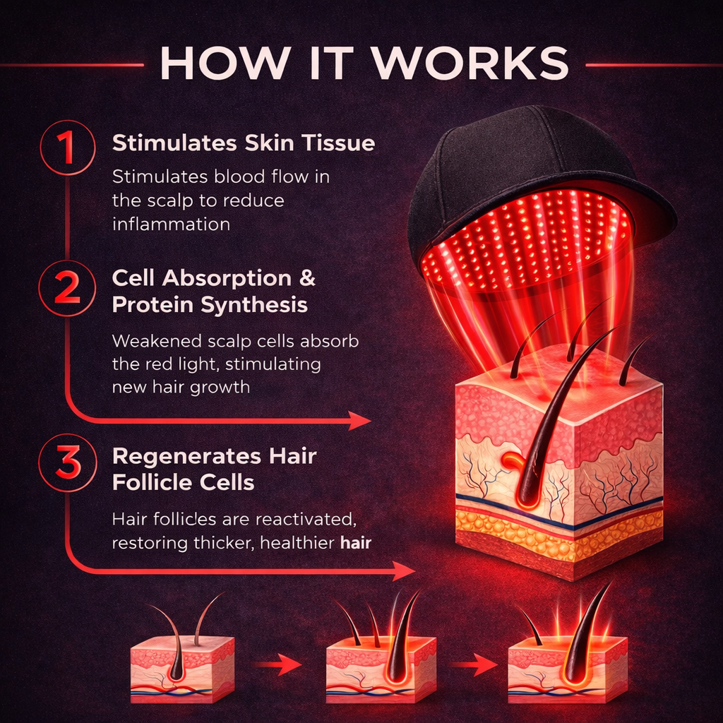 🔥Last Day:63% off 🔥 Red Light Therapy Regrowth Cap
