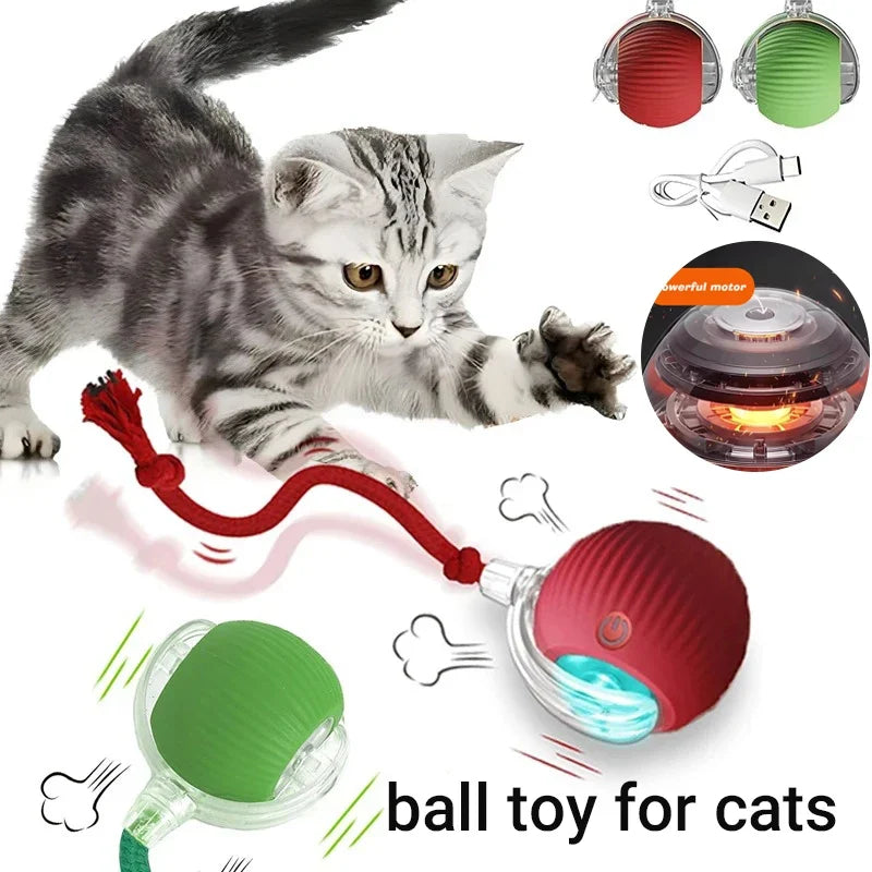 Automatic Interactive Cat Ball Toy – Rechargeable Smart Play