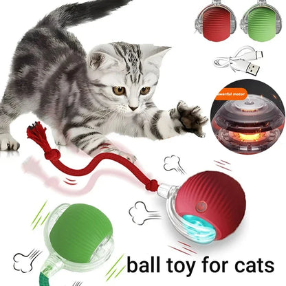 Automatic Interactive Cat Ball Toy – Rechargeable Smart Play